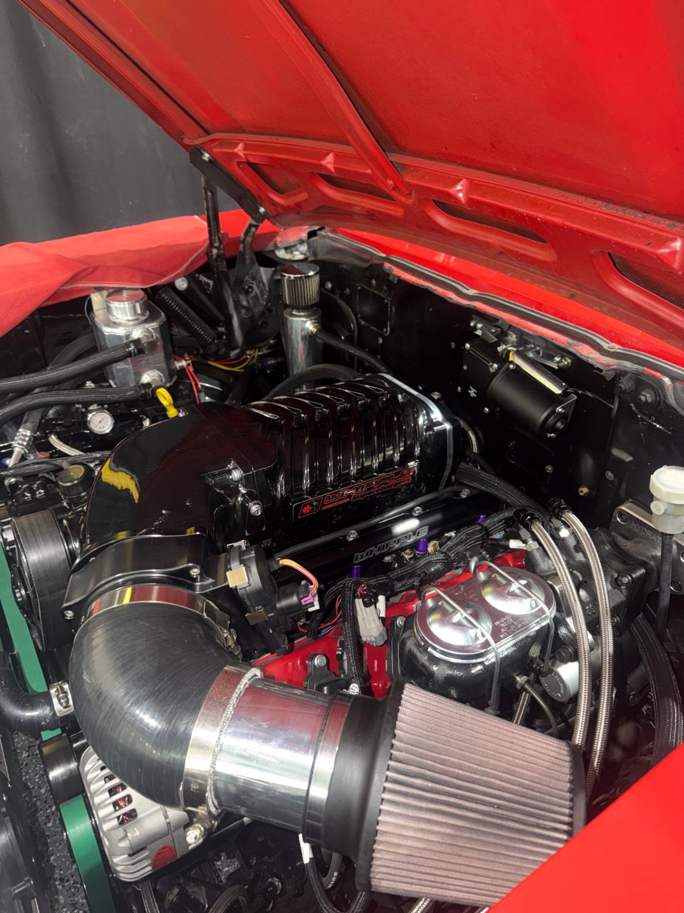 Whipple supercharged custom engine bay