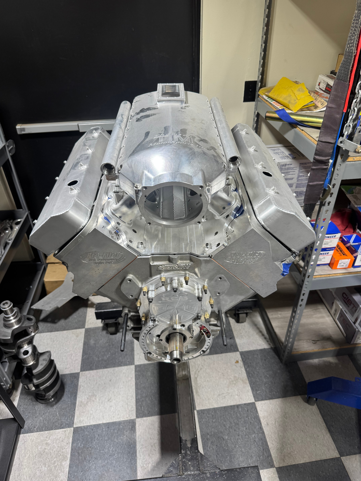 Custom aluminum race engine block
